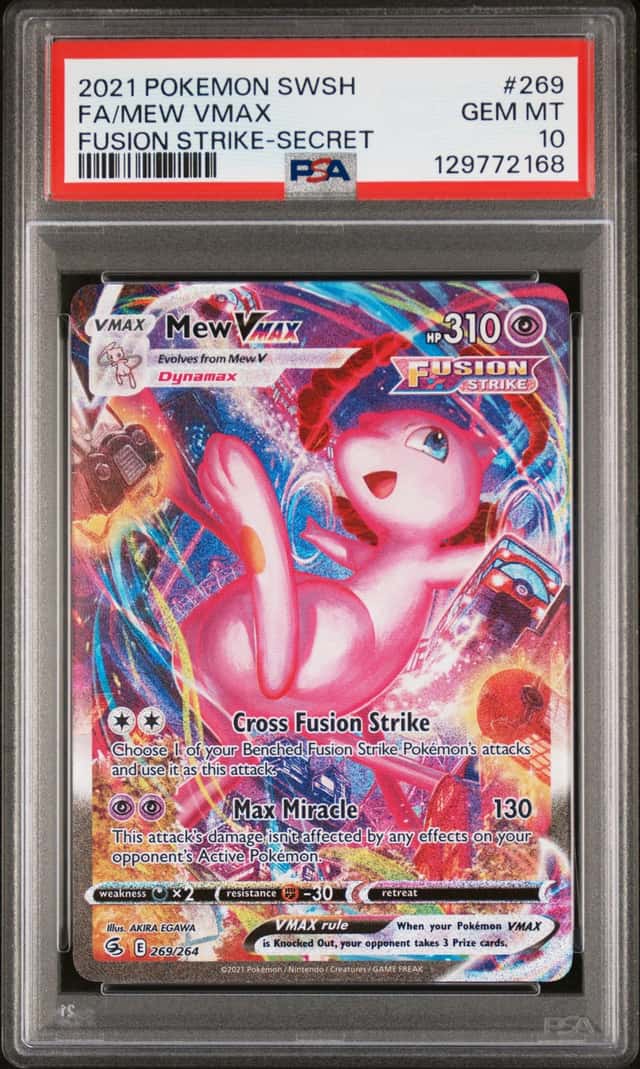 2021 Pokemon SWSH Fusion Strike Mew VMAX #269/264 PSA 10 GEM MINT