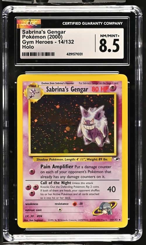 2000 Pokemon Gym Heroes Holo Sabrina's Gengar #14 CGC 8.5 NM-MT+