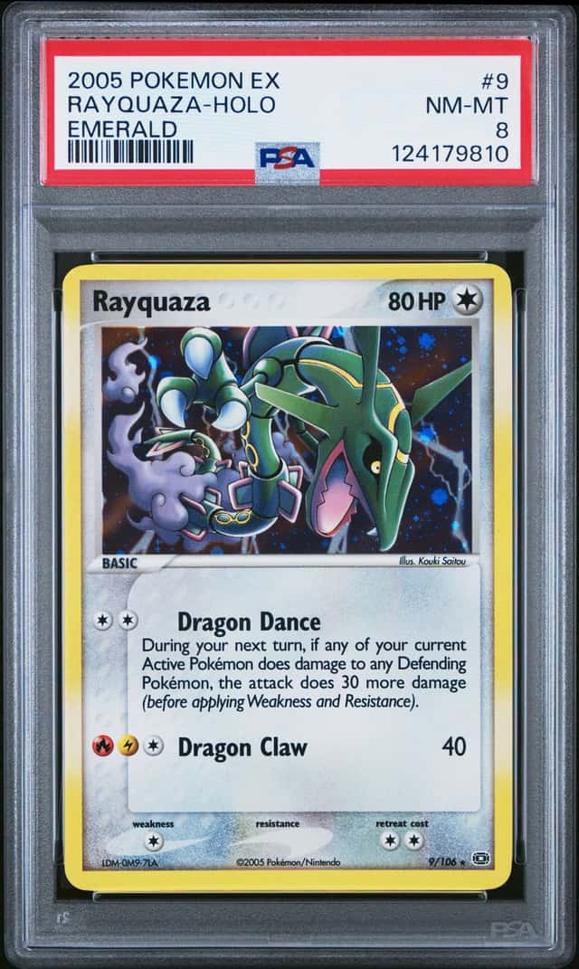 2005 Pokemon EX Emerald Holo Rayquaza #9 PSA 8 NM-MT