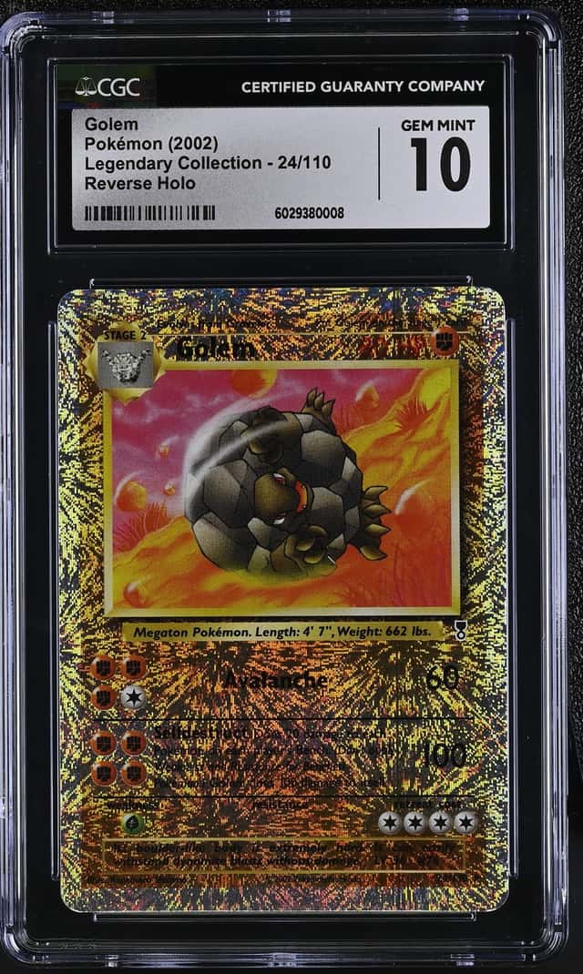 2002 Pokemon Legendary Collection Reverse Holo Golem #24 CGC 10 GEM MINT
