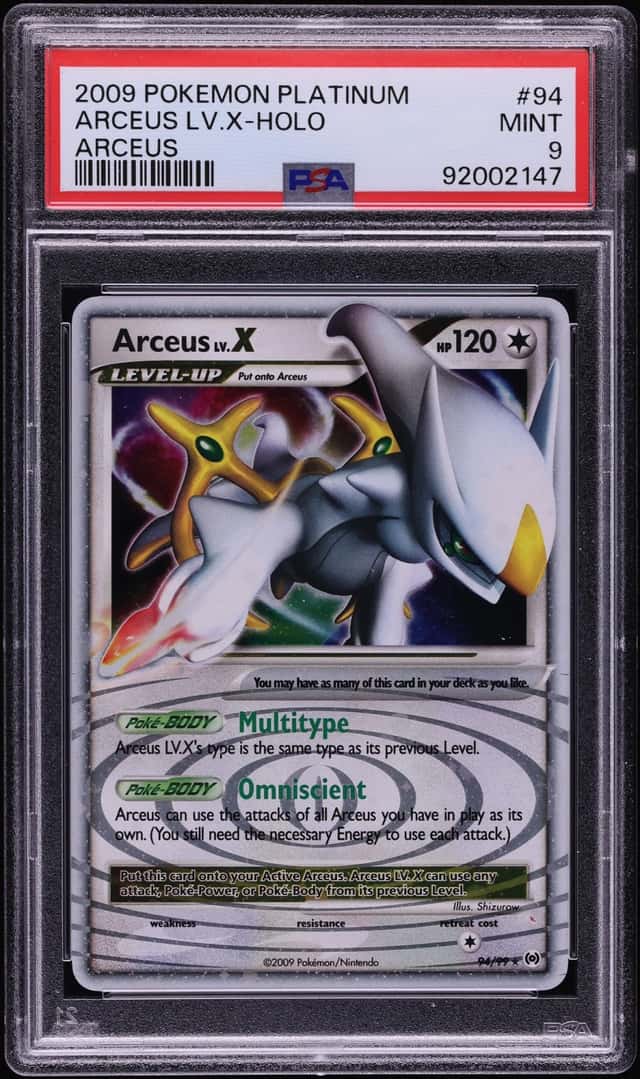 2009 Pokemon Platinum Arceus Holo Arceus LV.X #94 PSA 9 MINT