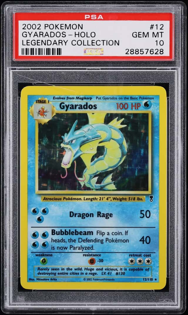 2002 Pokemon Legendary Collection Holo Gyarados #12 PSA 10 GEM MINT
