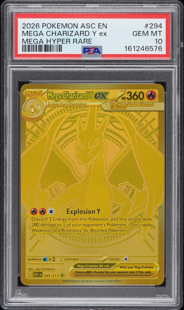 2026 Pokemon Mega Evolution Ascended Heroes MHR Mega Charizard Y Ex #294 PSA 10 GEM MINT