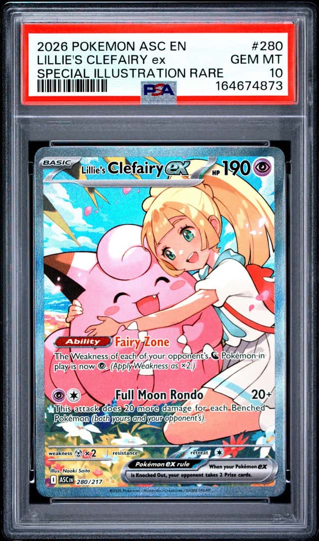 2026 Pokemon Mega Evolution Ascended Heroes SIR Lillie's Clefairy EX #280 PSA 10 GEM MINT