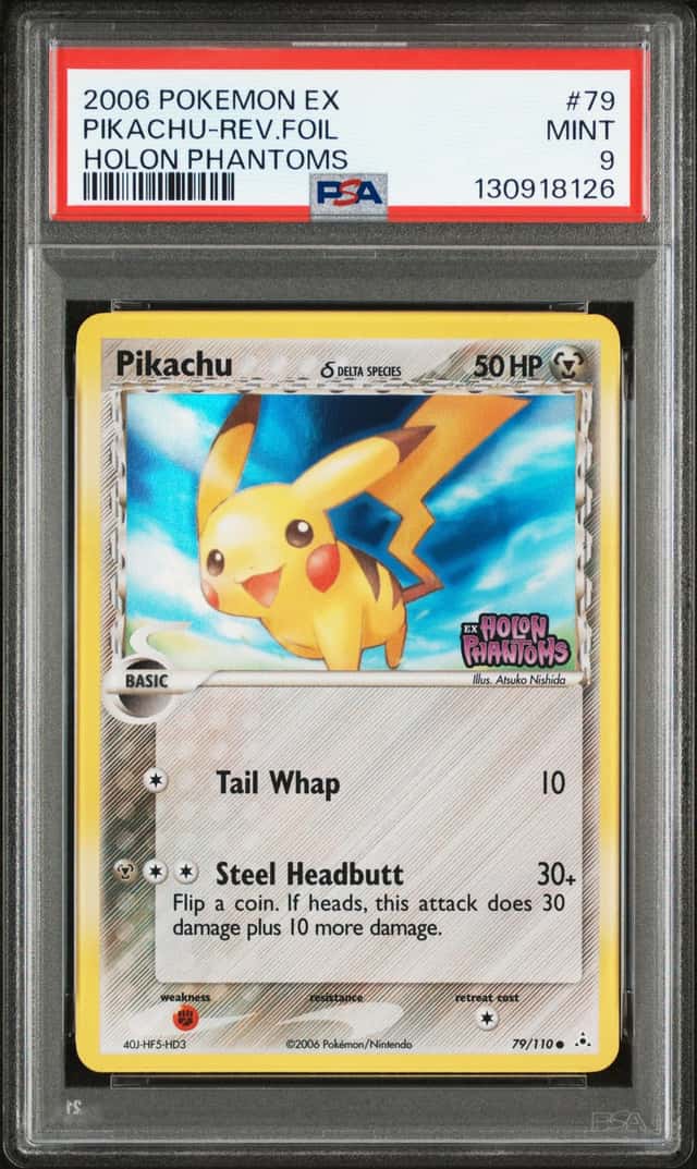 2006 Pokemon EX Holon Phantoms Reverse Holo Pikachu #79 PSA 9 MINT