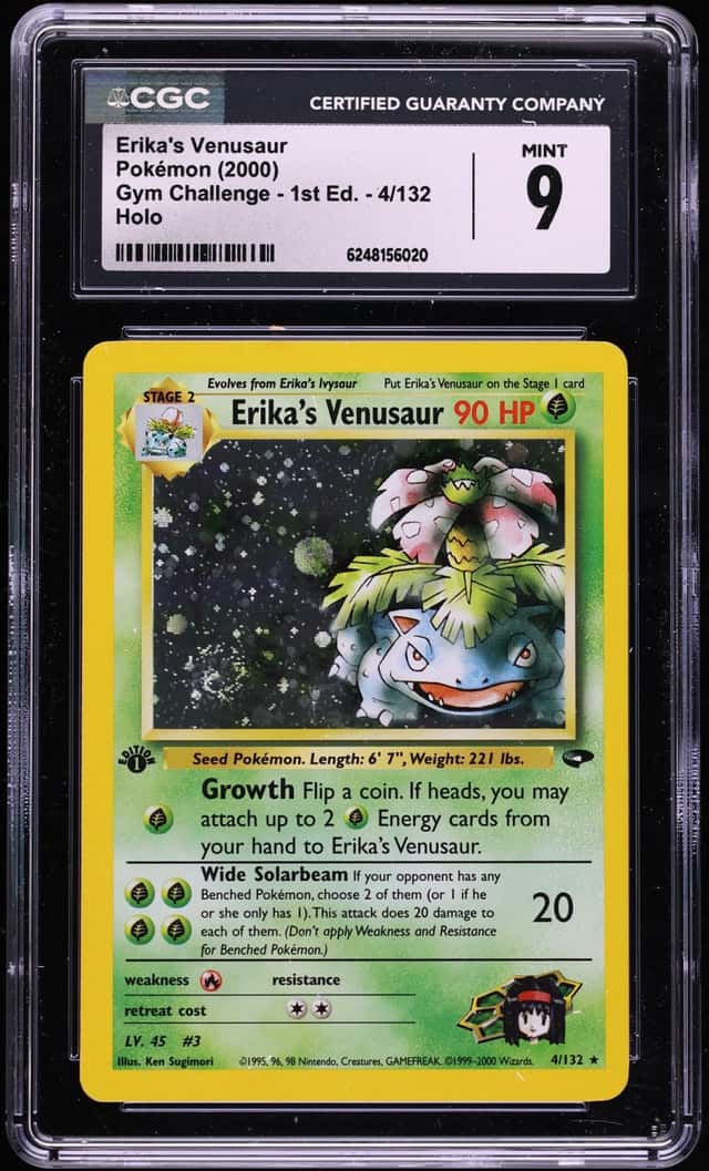 2000 Pokemon Gym Challenge 1st Edition Holo Erika's Venusaur #4 CGC 9 MINT