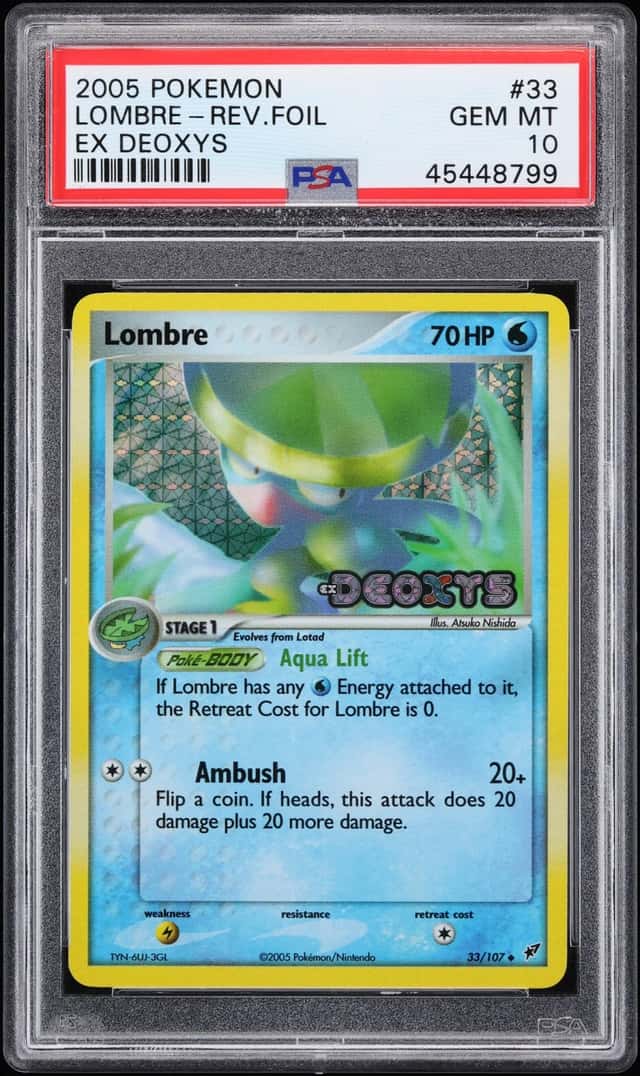 2005 Pokemon EX Deoxys Reverse Holo Lombre #33 PSA 10 GEM MINT