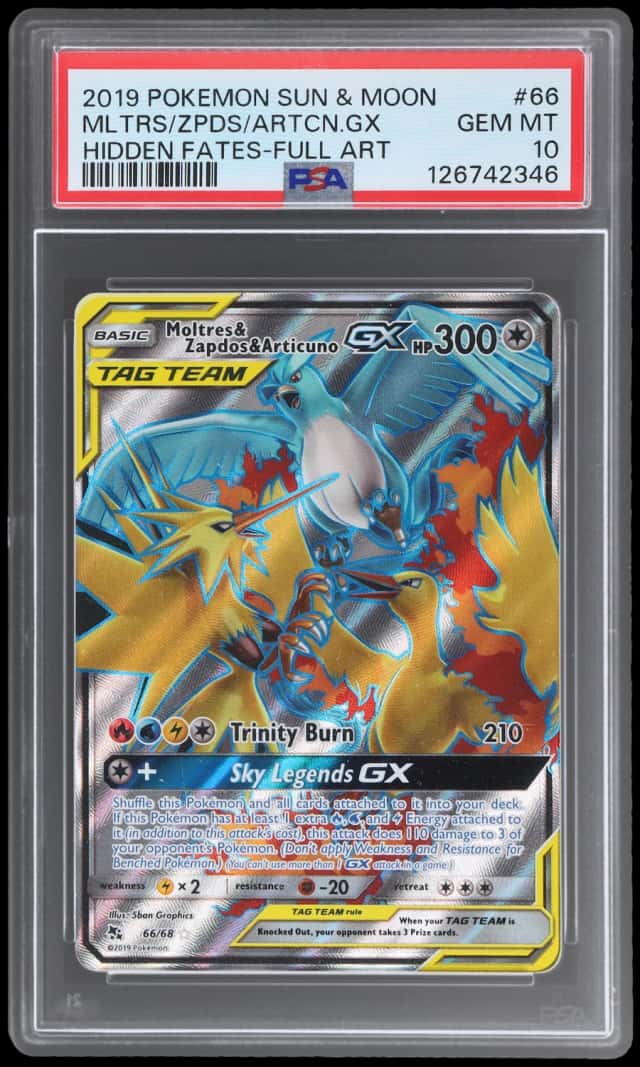 2019 Pokemon Sun and Moon Hidden Fates Articuno/Moltres/Zapdos Gx #66