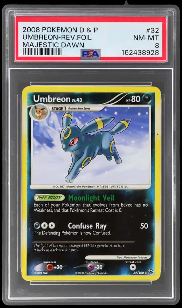 2008 Pokemon Diamond and Pearl Majestic Dawn Reverse Holo Umbreon #32