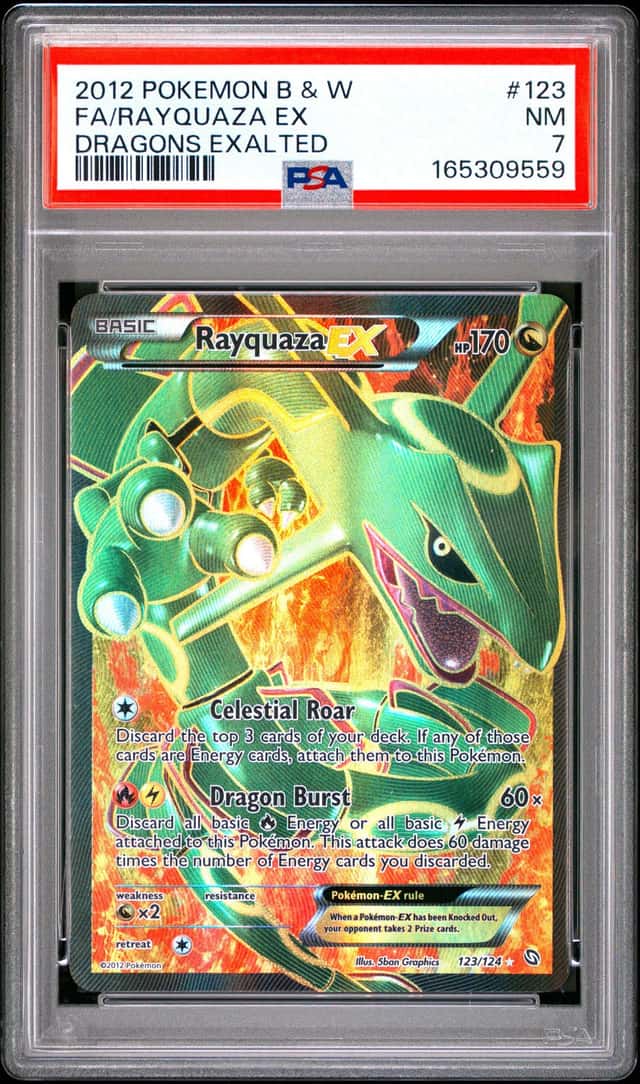 2012 Pokemon Black and White Dragons Exalted Holo Rayquaza Ex #123