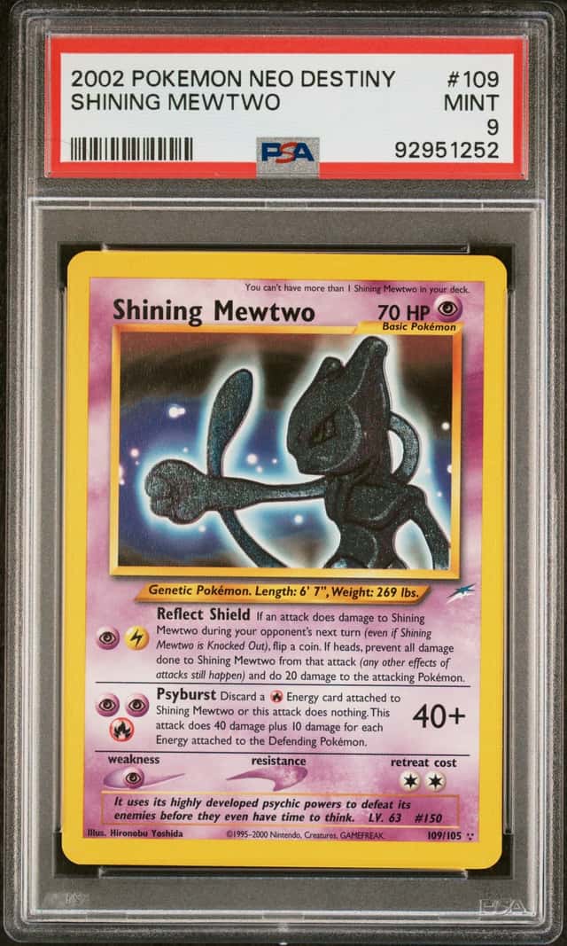2002 Pokemon Neo Destiny Shining Mewtwo #109