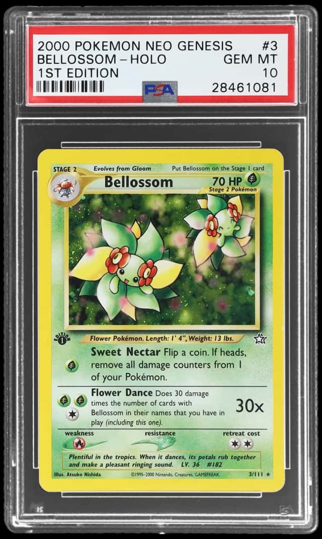 2000 Pokemon Neo Genesis 1st Edition Holo Bellossom #3