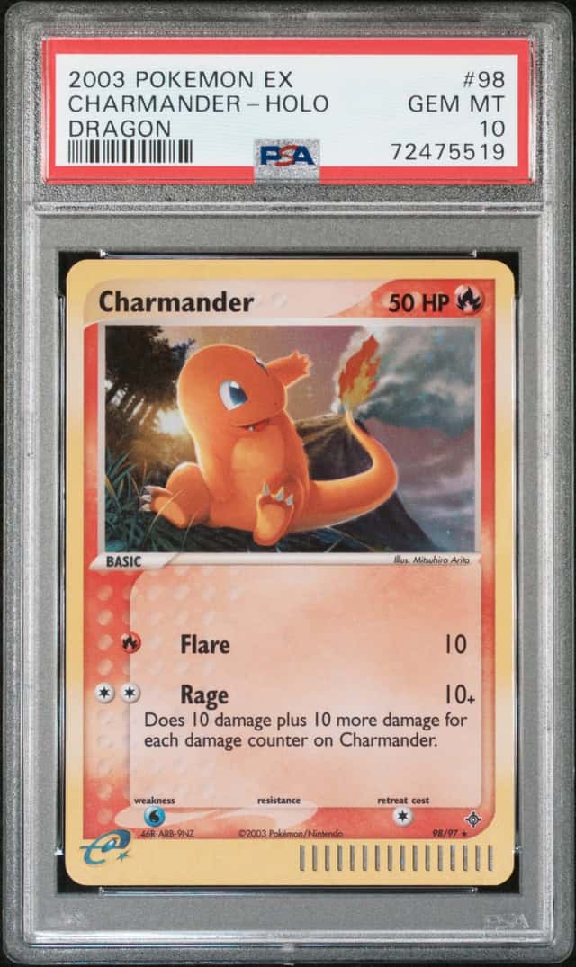 2003 Pokemon Ex Dragon Holo Charmander #98