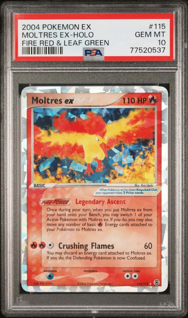 2004 Pokemon Ex Fire Red Leaf Green Holo Moltres Ex #115