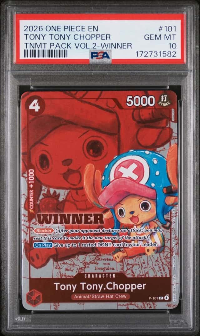 2026 ONE PIECE TOURNAMENT PACK VOL.2 WINNER #101 TONY TONY CHOPPER PSA 10