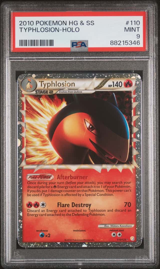 2010 Pokemon HeartGold & SoulSilver Holo Typhlosion #110 PSA 9 MINT