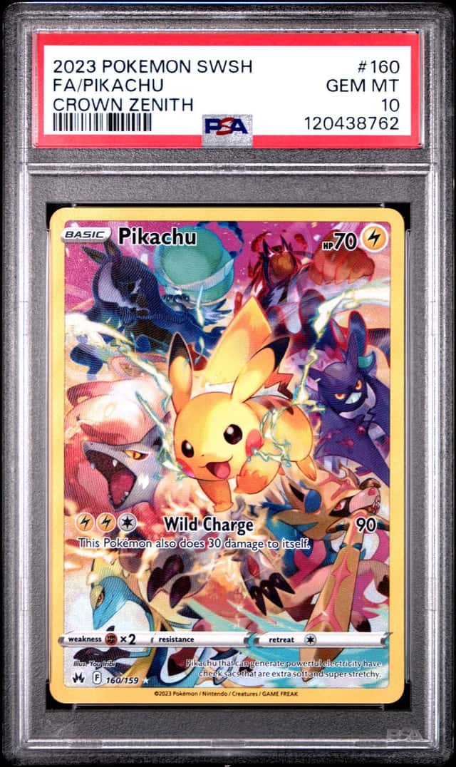 2023 Pokemon Sword & Shield Crown Zenith SEC Pikachu #160 PSA 10 GEM MINT