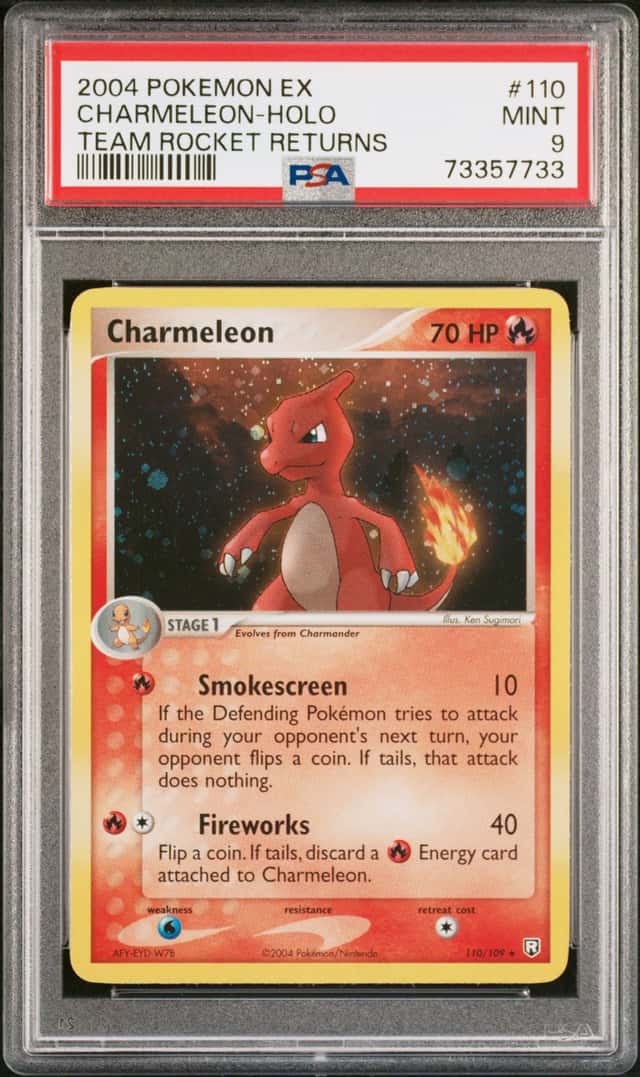 2004 Pokemon EX Team Rocket Returns Holo Charmeleon #110 PSA 9 MINT