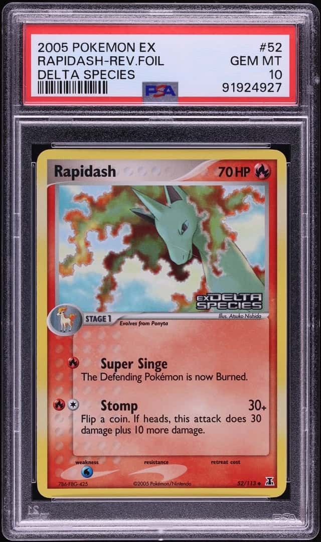 2005 Pokemon EX Delta Species Reverse Holo Rapidash #52 PSA 10 GEM MINT