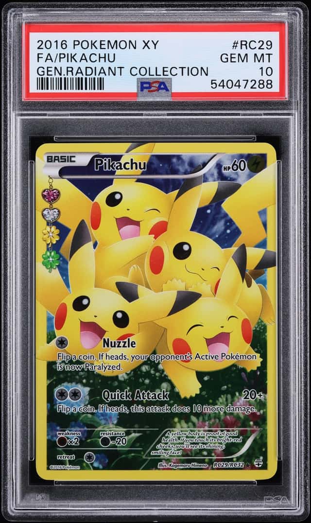 2016 Pokemon XY Generations Radiant Collection Full Art Pikachu #RC29 PSA 10 GEM MINT
