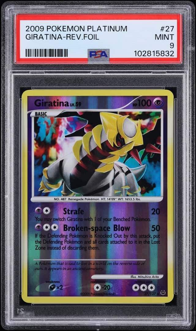 2009 Pokemon Platinum Reverse Holo Giratina #27 PSA 9 MINT