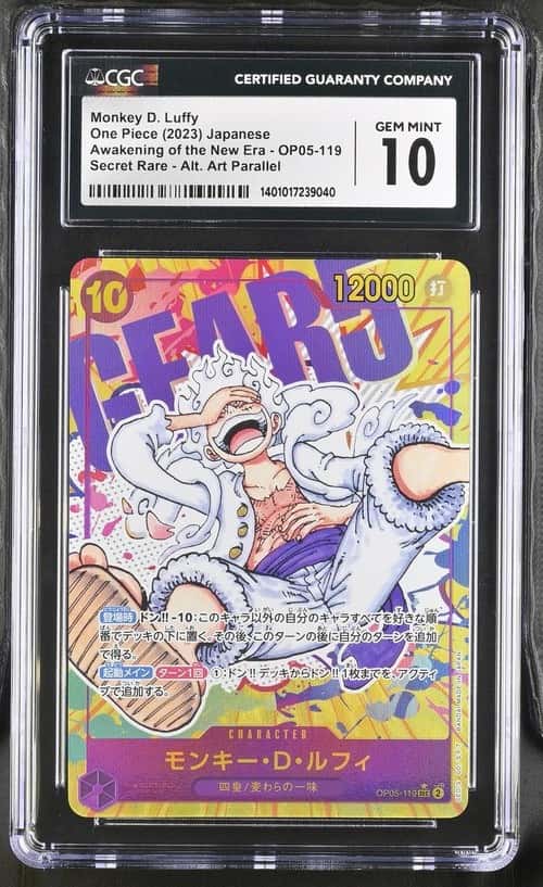 2023 One Piece Japanese Awakening Of The New Era SEC Alt Art Monkey D. Luffy CGC 10 GEM MINT