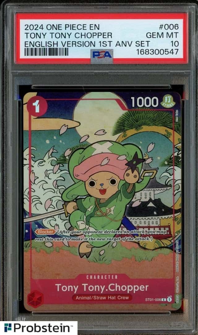 2024 One Piece EN English 1st Anniversary Set #006 Tony Tony Chopper PSA 10