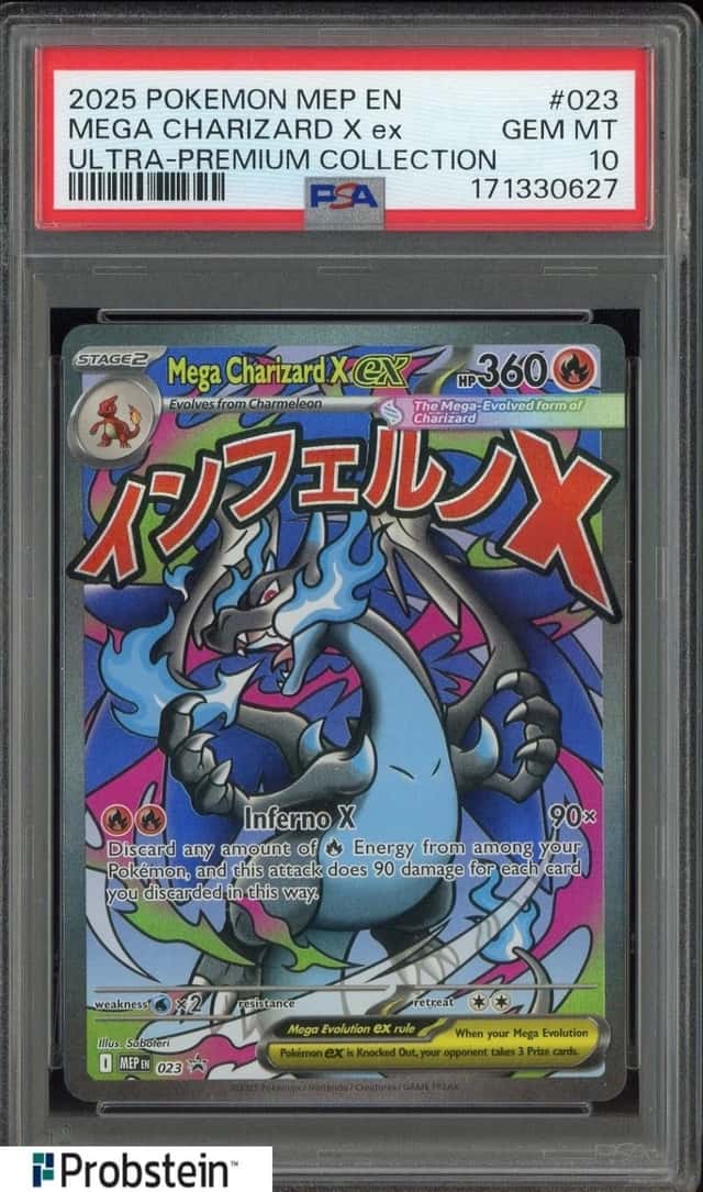 2025 Pokemon MEP EN Ultra Premium UPC #023 Mega Charizard X ex PSA 10 GEM MT