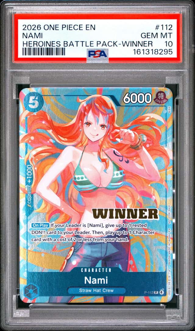 2026 One Piece EN Heroines Battle Pack Winner #112 Nami PSA 10 GEM MINT