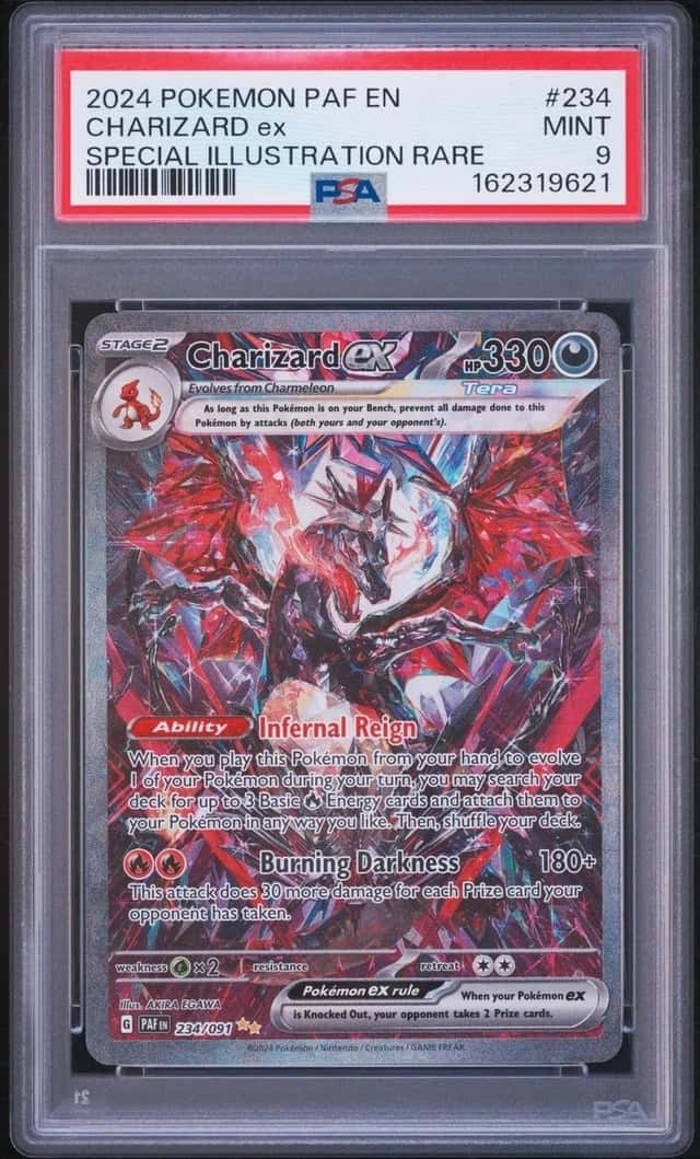 2024 POKEMON PAF EN-PALDEAN FATES SPECIAL ILLUSTRATION RARE CHARIZARD EX PSA 9
