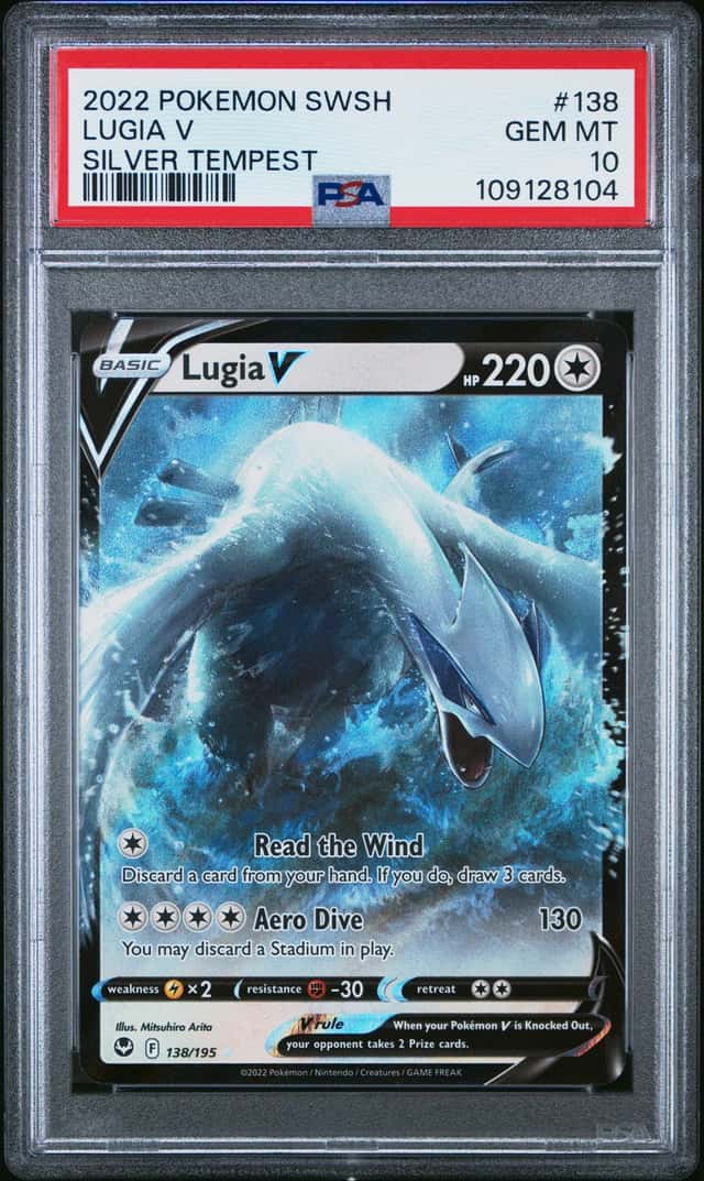 2022 POKEMON SWORD & SHIELD SILVER TEMPEST #138 LUGIA V PSA 10