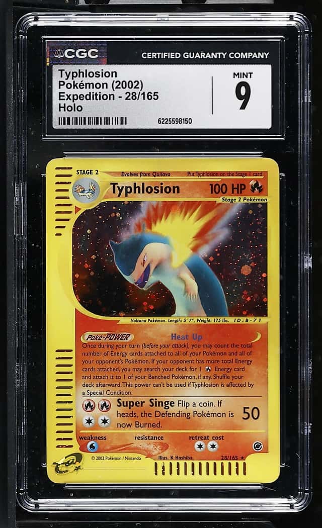 Pokémon Typhlosion 2002 Expedition 28/165 Holo CGC 9