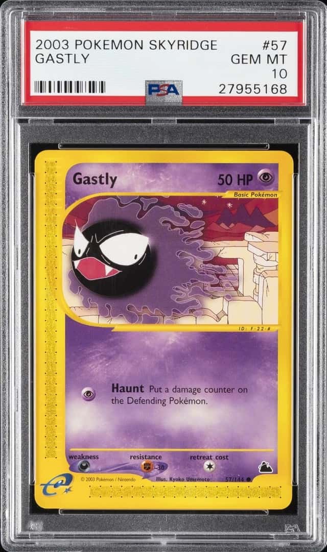 2003 POKEMON SKYRIDGE #57 GASTLY PSA 10