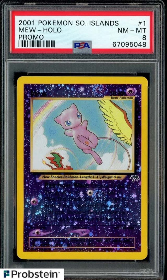 2001 POKEMON SOUTHERN ISLANDS PROMO #1 MEW-HOLO PROMO PSA 8 NM-MT