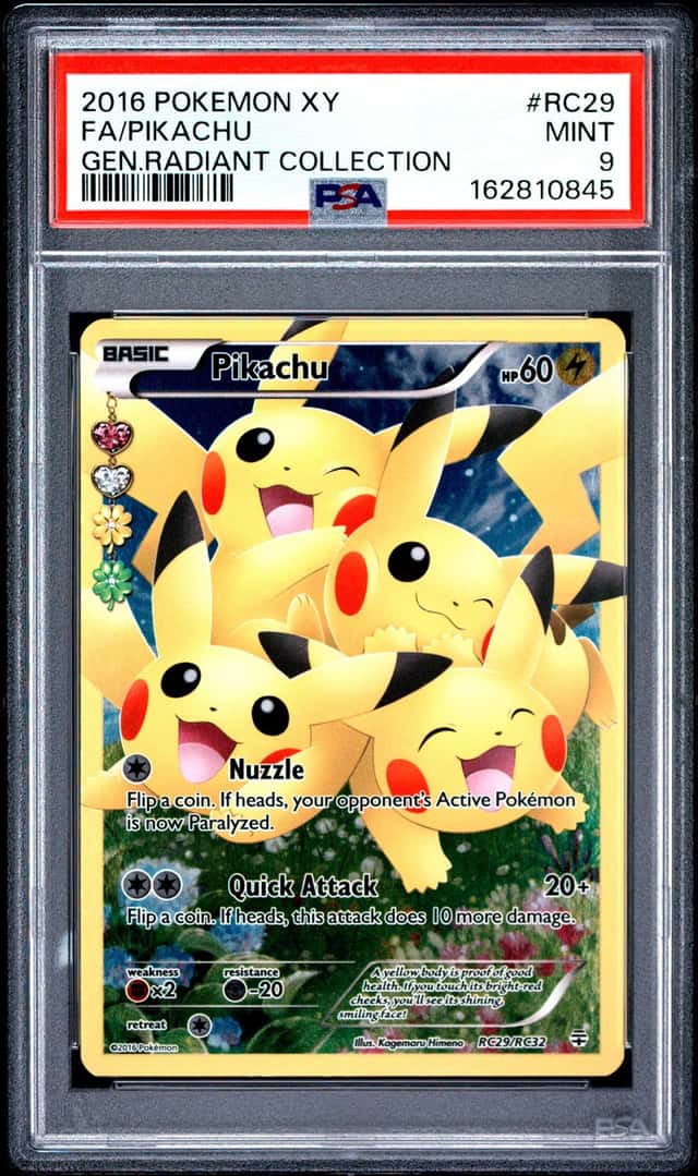 2016 POKEMON XY GENERATIONS RADIANT COLLECTION #RC29 FULL ART/PIKACHU PSA 9