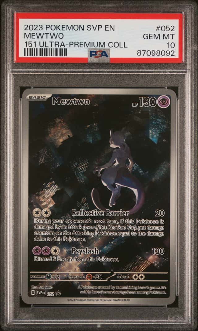 2023 Pokemon SVP EN 151 Ultra Premium Collection #052 Mewtwo PSA 10 GEM MINT