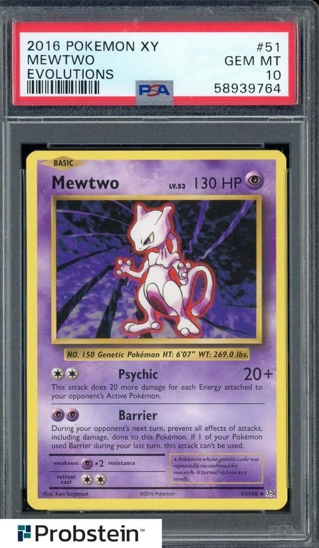 2016 Pokemon XY Evolutions #51 Mewtwo PSA 10 GEM MINT