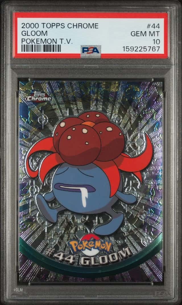 2000 TOPPS CHROME POKEMON T.V. #44 GLOOM PSA 10