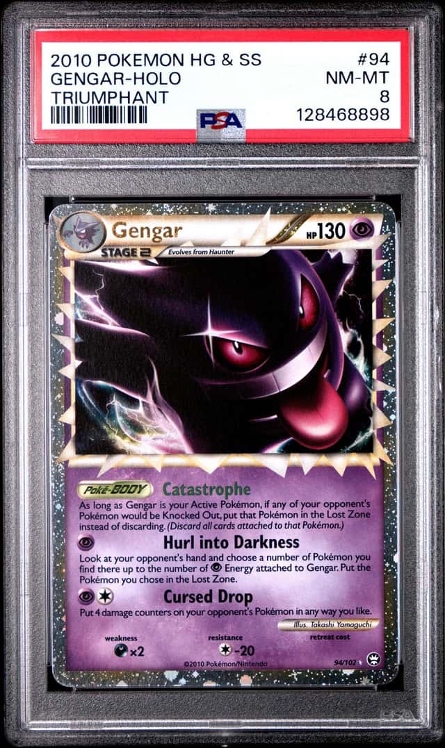 2010 Pokemon HeartGold & SoulSilver Triumphant Gengar #94/102 PSA 8