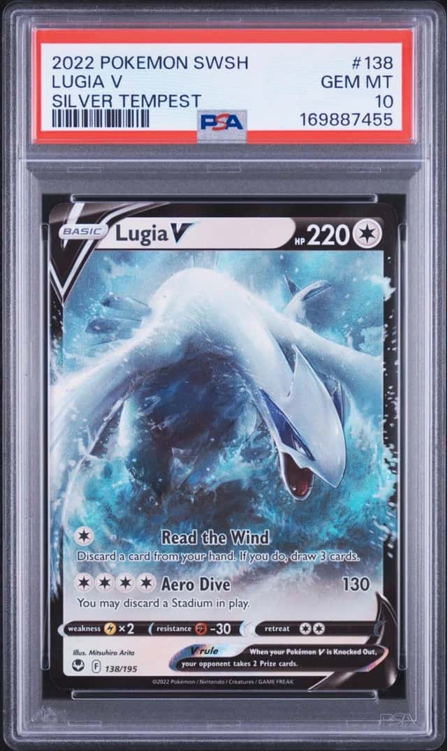 2022 POKEMON SWORD & SHIELD SILVER TEMPEST #138 LUGIA V PSA 10