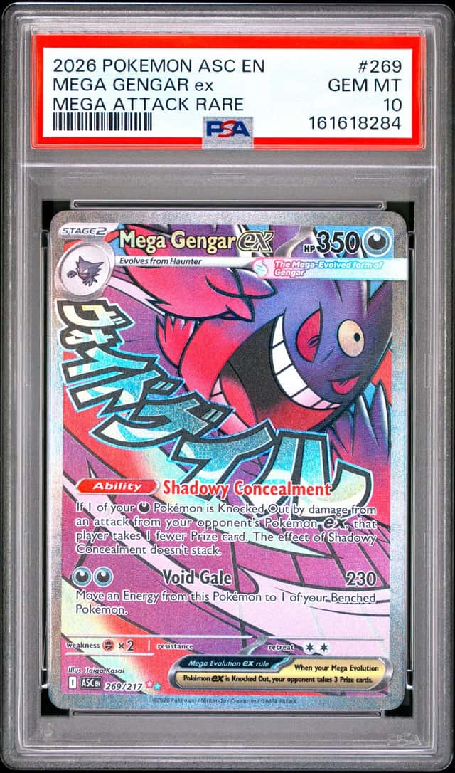Mega Gengar ex PSA 10 2026 Pokemon Ascended Heroes #269/217 Attack Rare 8284