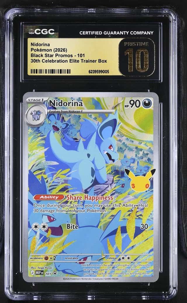 2026 Pokemon MEP Black Star Promos Nidorina #101 CGC 10 GEM MINT