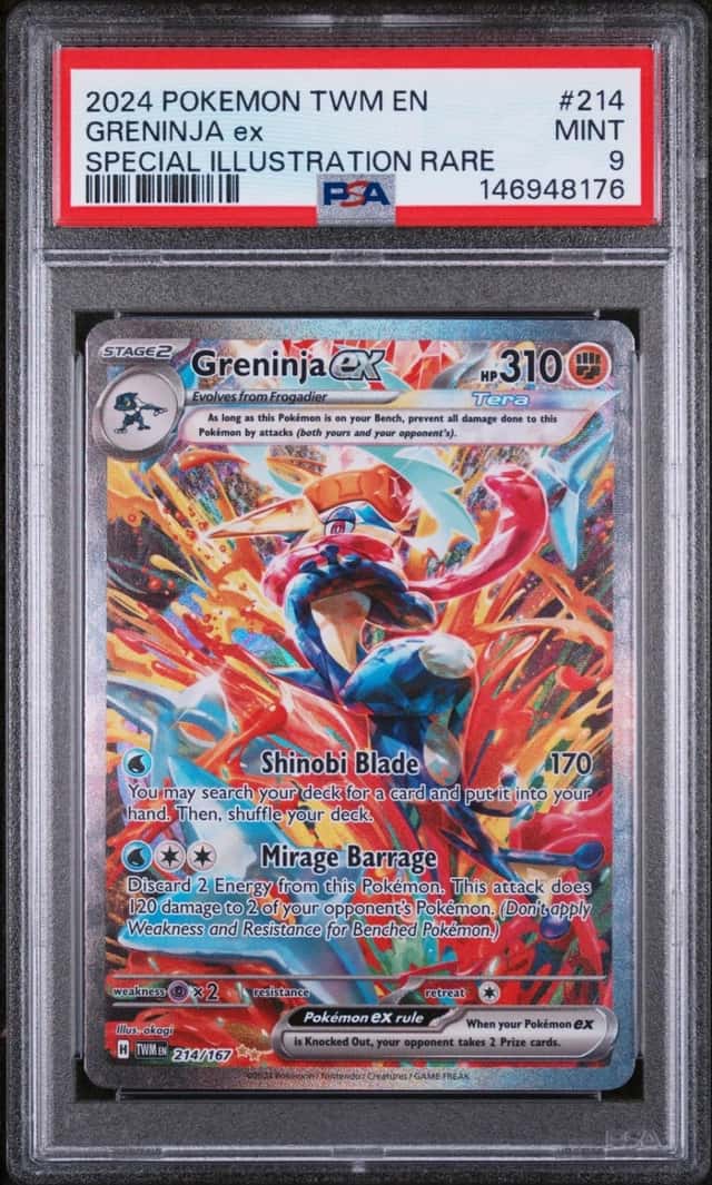 2024 Pokemon Twilight Masquerade Greninja EX Special Illustration Rare PSA 9 214