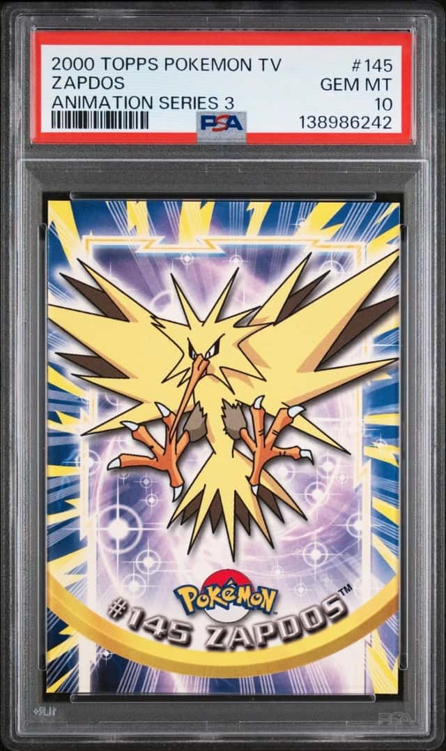 Pokemon Zapdos Topps Tv Animation Series 3 145 PSA 10 Gem Mint
