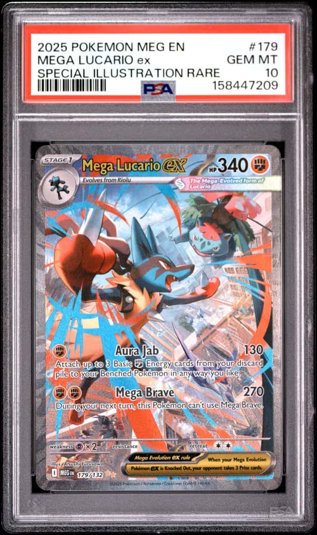 Pokemon Mega Lucario EX Mega Evolution 179/132 Special Illustration Rare PSA 10