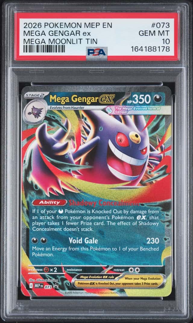 Pokemon Mega Gengar EX 073 MEP: Mega Evolution EX PSA 10 (English) 2026 Tin