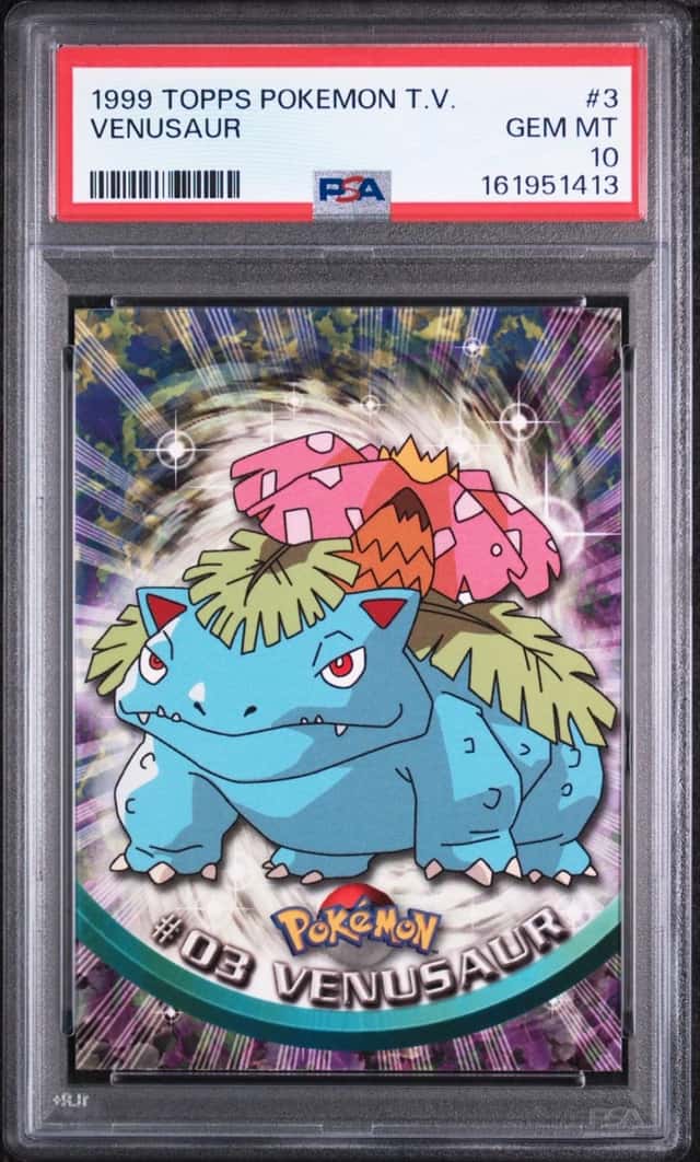 1999 TOPPS POKEMON TV #3 VENUSAUR PSA 10