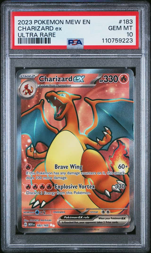 2023 Pokemon SV 151 Charizard ex Ultra Rare #183/165 PSA 10 GEM MINT