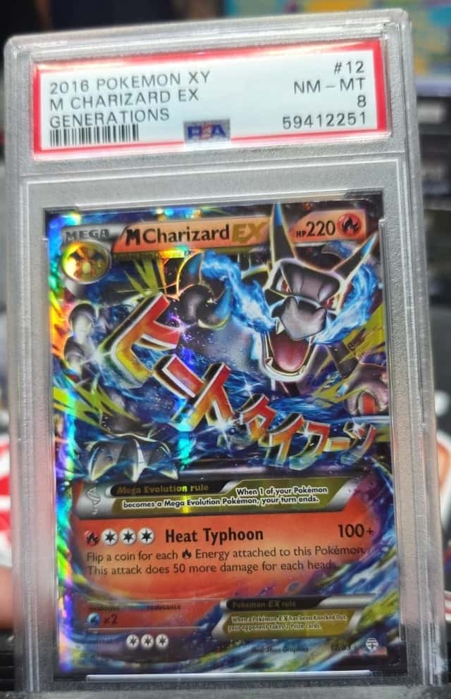 2016 M Charizard EX ⭐️ 12/83 Holo EX Rare Generations Pokemon XY PSA 8