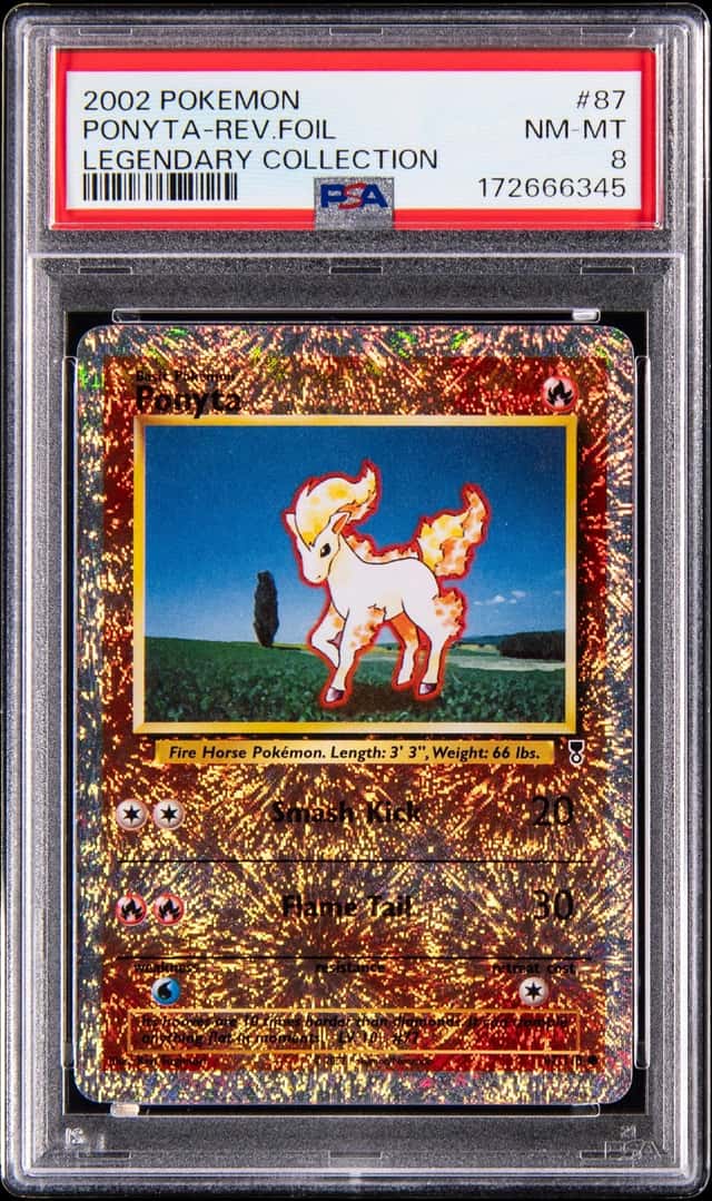 2002 Pokemon Legendary Collection Reverse Holo #87 Ponyta  - PSA NM-MT 8